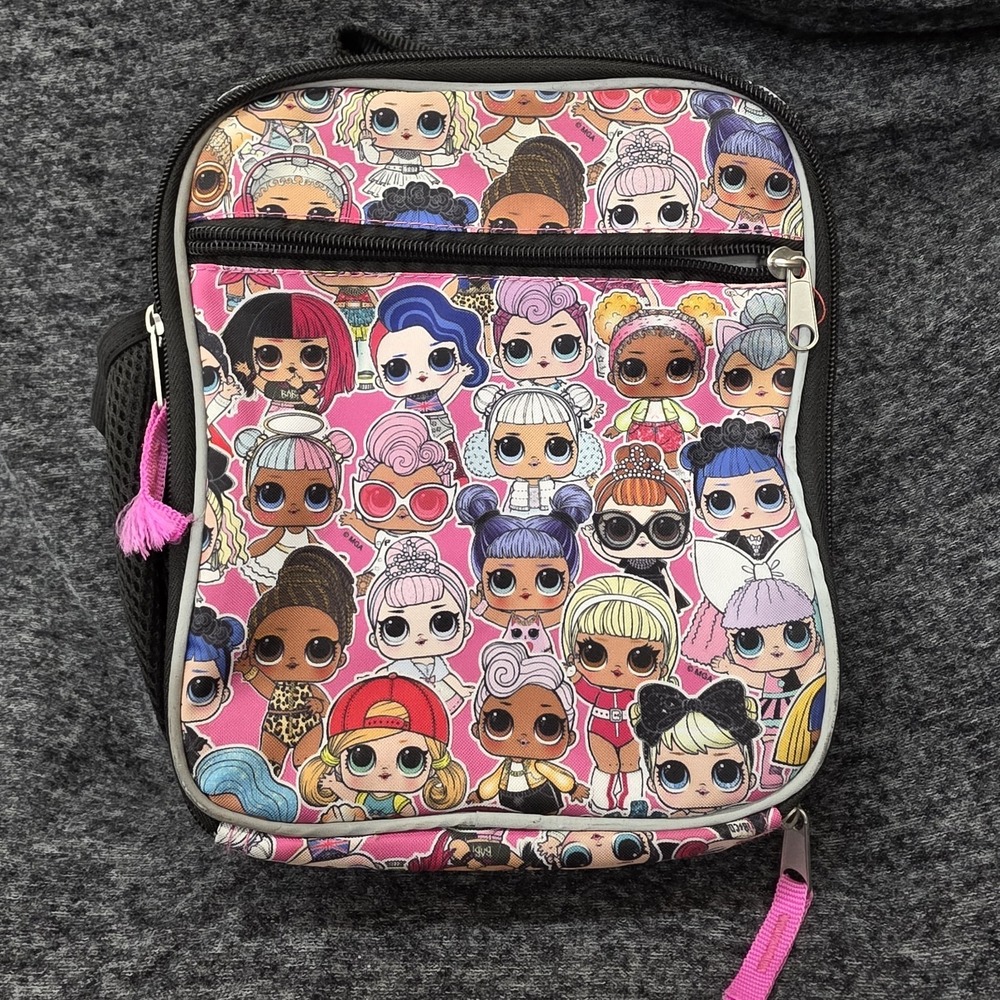LOL Surprise Insulated Lunch Bag Pink Doll Pattern Toddler School Tote PVC Free